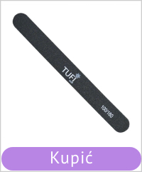 Pilnik do paznokci TUFI profi Prosty Czarny 100/180 grit