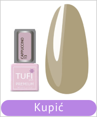 Lakier hybrydowy TUFI profi CAPPUCCINO 13 Beżowy з połyskiem 8 ml